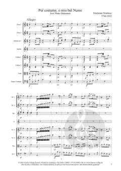 Per costume, o mio bel Nume 1767 (7'30'') von Marianna Martines 