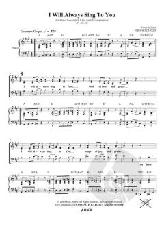 I Will Always Sing to You von Niko Schlenker (Download) 