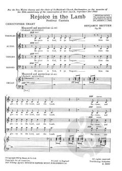 Rejoice in The Lamb (Benjamin Britten) 