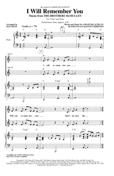 I Will Remember You (Sarah McLachlan) 