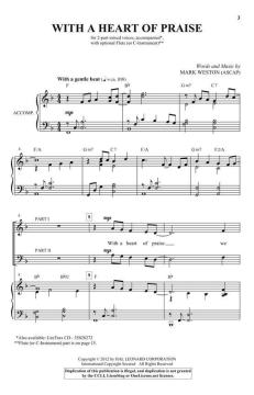With a Heart of Praise von Mark Weston 
