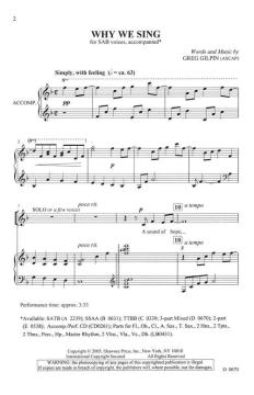 Why We Sing von Greg Gilpin (Download) 