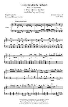 Celebration Songs From 'Die Fledermaus' (Johann Strauss (Vater)) 