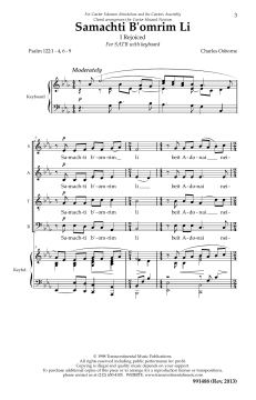 Samachti B'Omrim Li Keyboard (Charles Osborne) 