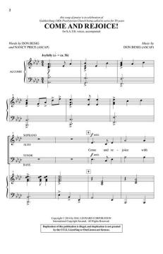 Come and Rejoice! von Don Besig 