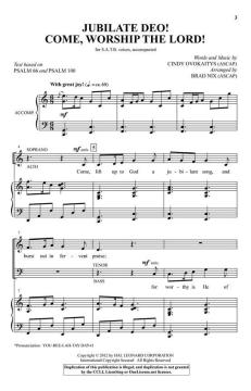 Jubilate Deo! Come Worship the Lord! von Cindy Ovokaitys (Download) 