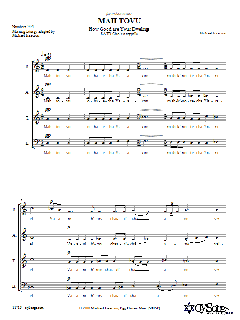 Mah Tovu von Michael Isaacson (Download) 