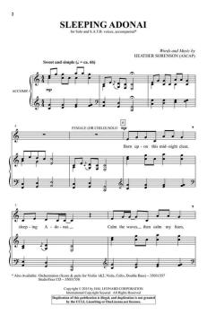Sleeping Adonai von Heather Sorenson (Download) 