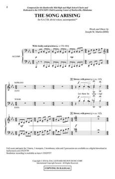 The Song Arising von Joseph M. Martin 