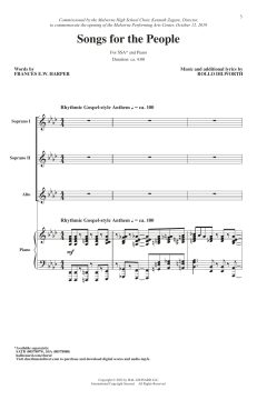 Songs For The People (SSA) von Rollo Dilworth 