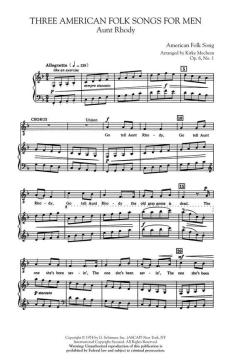 Three American Folk Songs For Men (Download) 