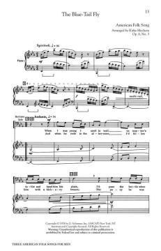 Three American Folk Songs For Men (Download) 