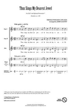 Thus Sings My Dearest Jewel (Thomas Weelkes) 