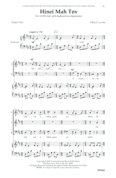 Hinei Mah Tov von Elliot Z. Levine (Download) 
