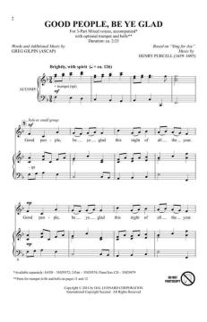 Good People, Be Ye Glad (Henry Purcell) 