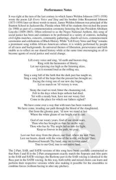 Lift Every Voice and Sing von J. Rosamond Johnson (Download) 