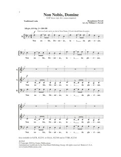 Non Nobis Domine von Rosephanye Powell (Download) 