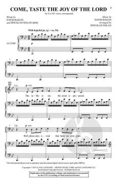 Come, Taste the Joy of the Lord von David Bailes (Download) 