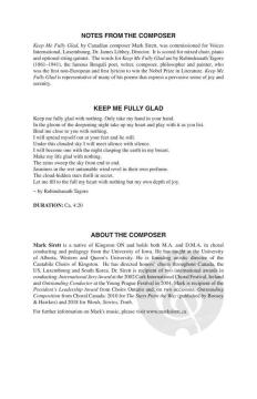 Keep Me Fully Glad von Mark Sirett (Download) 