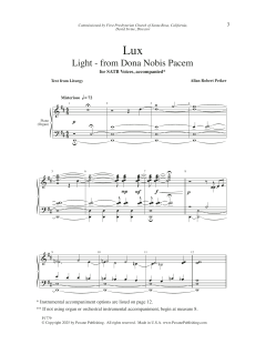 Lux - Light From Dona Nobis Pacem von Allan Robert Petker (Download) 
