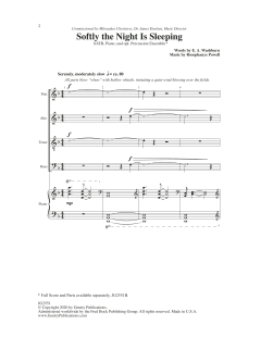 Softly the Night Is Sleeping von Rosephanye Powell 