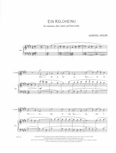 Five Sephardic Choruses: Ein Keloheinu von Samuel Adler (Download) 