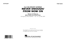 Never Enough - From Now On von Benj Pasek (Download) 