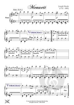 Menuett Hob. IX:8,1 von Joseph Haydn 