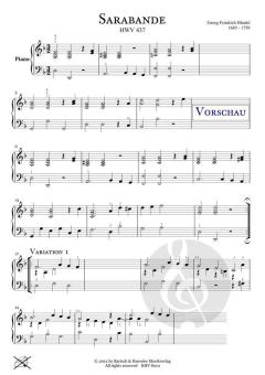 Sarabande HWV 437 von Georg Friedrich Händel 