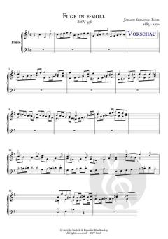 Fuge in e-moll, BWV 956 von Johann Sebastian Bach 