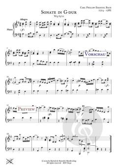 Sonate in G-Dur, Wq 65/22 von Carl Philipp Emanuel Bach 