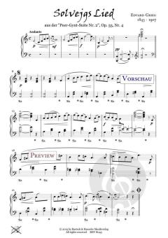 Solvejgs Lied op. 55, Nr. 4 von Edvard Grieg 