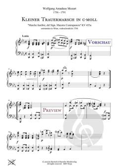 Kleiner Trauermarsch, KV 453a von Wolfgang Amadeus Mozart 