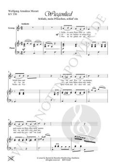 Wiegenlied KV 350 von Wolfgang Amadeus Mozart 