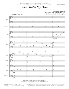 Jesus, You're My Place von Heather Sorenson (Download) 