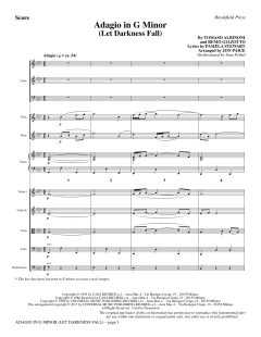 Adagio In G Minor von Tomaso Giovanni Albinoni (Download) 