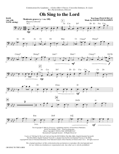 Oh Sing To The Lord von David von Kampen (Download) 