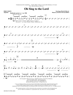 Oh Sing To The Lord von David von Kampen (Download) 