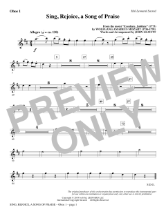 Sing, Rejoice, a Song of Praise von Wolfgang Amadeus Mozart (Download) 