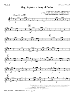 Sing, Rejoice, a Song of Praise von Wolfgang Amadeus Mozart (Download) 