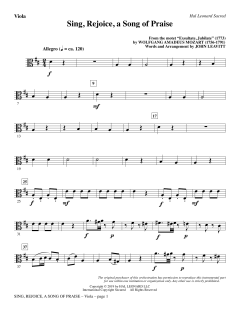 Sing, Rejoice, a Song of Praise von Wolfgang Amadeus Mozart (Download) 