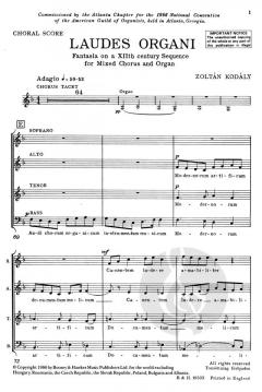 Laudes Organi (Zoltan Kodaly) 