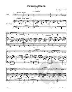 Werke für Violine und Klavier von Sergei Rachmaninow 