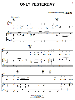 Only Yesterday von John Bettis (Download) 