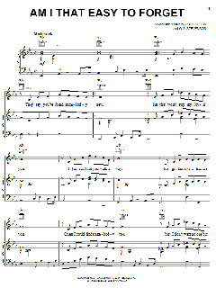 Am I That Easy To Forget von Jim Reeves (Download) 