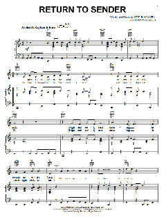 Return To Sender von Elvis Presley (Download) 