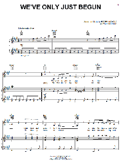 We've Only Just Begun von Paul Williams (Download) 