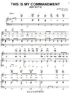 This Is My Commandment von Traditional (Download) 