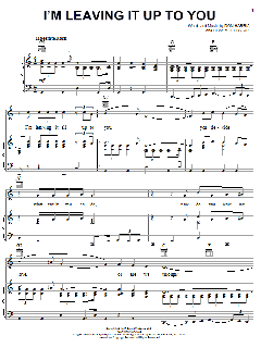 I'm Leaving It Up To You von Dale & Grace (Download) 