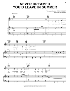 Never Dreamed You'd Leave In Summer von Stevie Wonder (Download) 